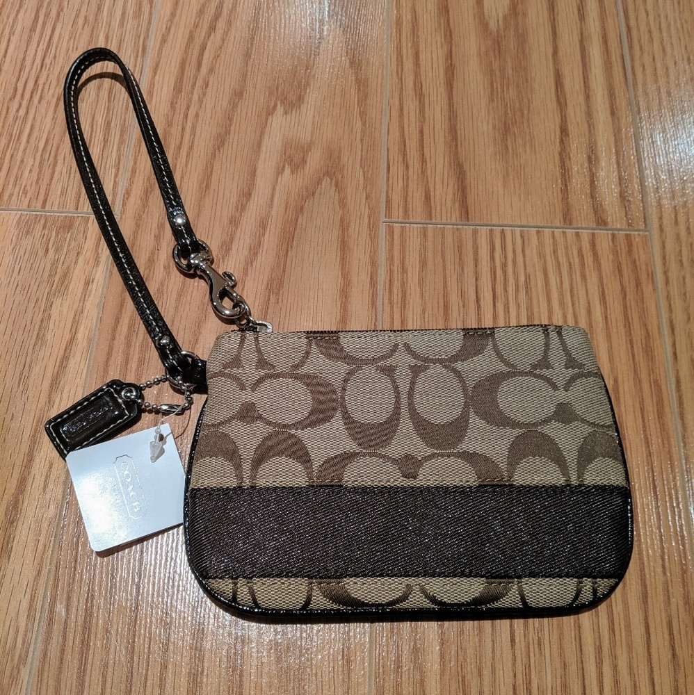 Brown Coach Wristlet